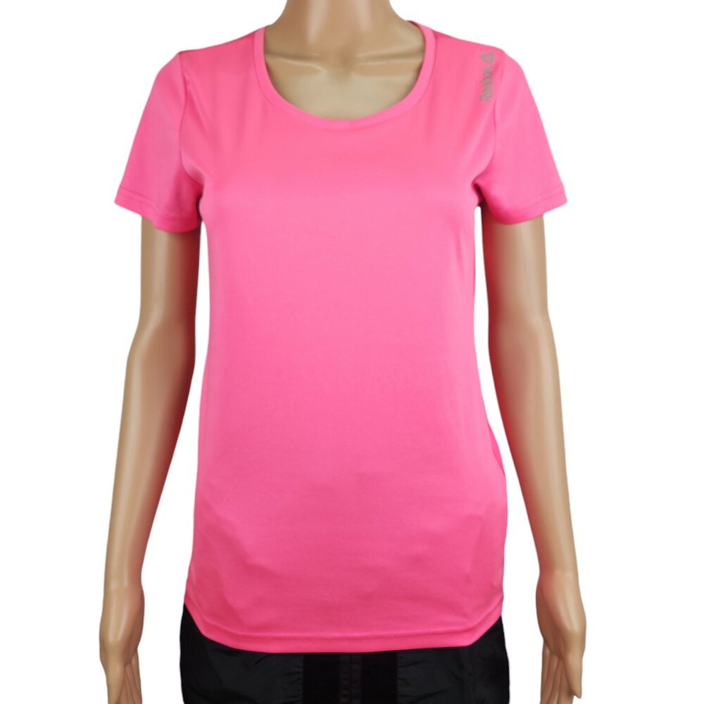 Reebok Speedwick Pink Womens Tshirt Small Activewear Athletic Barbiecore